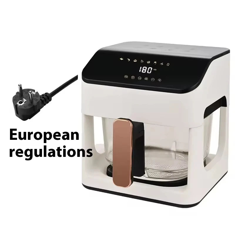 Household Electric Square Modern Air Fryer Large Capacity Plastic Observation Window Multifunctional Automatic