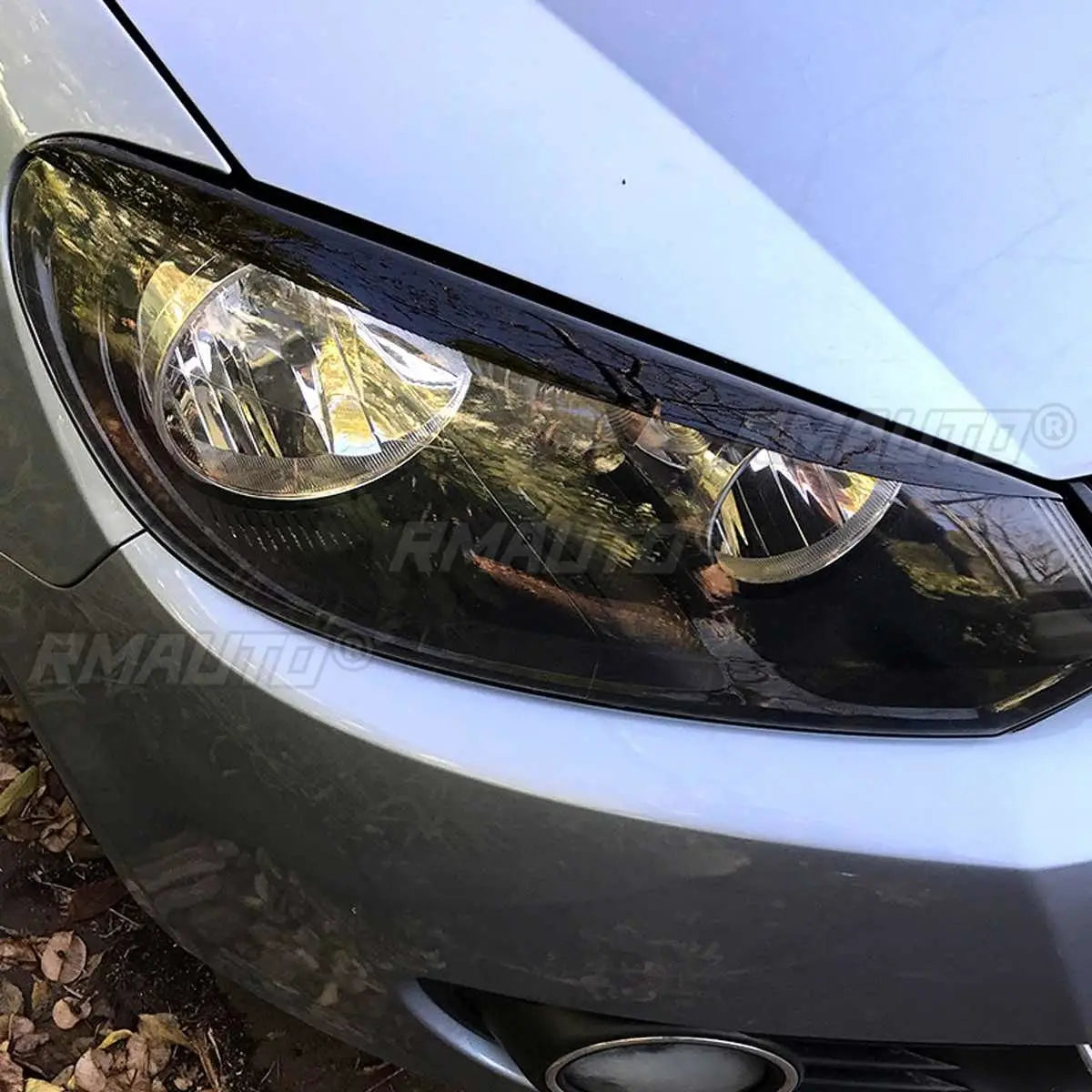 2Pcs/lot Headlights Eyebrow Eyelids ABS Chrome Trim Cover for VW Golf MK6 GTI R 2008 2009 2010 2011-2013 Also for GTI GTR GTD