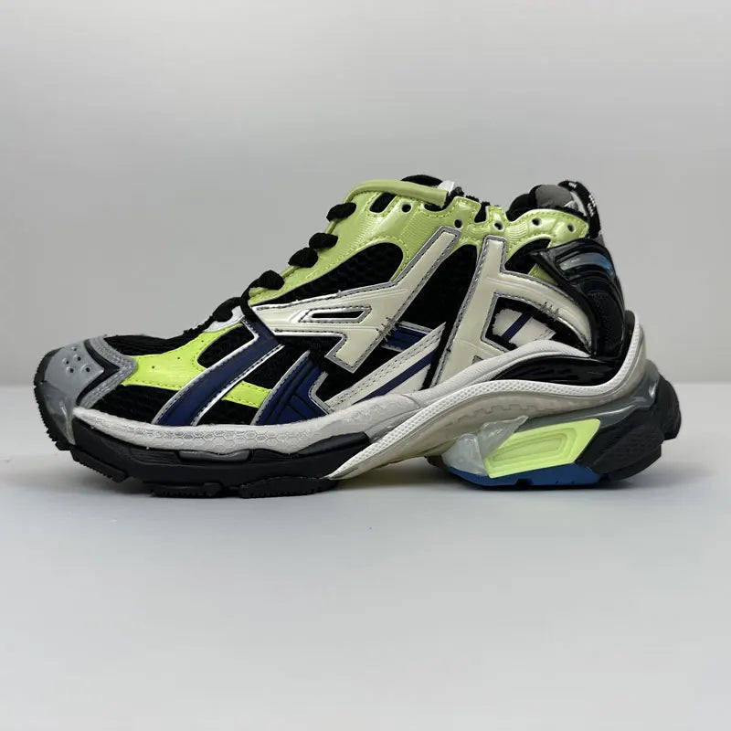 High Quality Men's Black Mesh Casual Sneakers Light Weight Anti-Slip Lace-Up Walking Shoes Fashion Trend Arch Support Spring