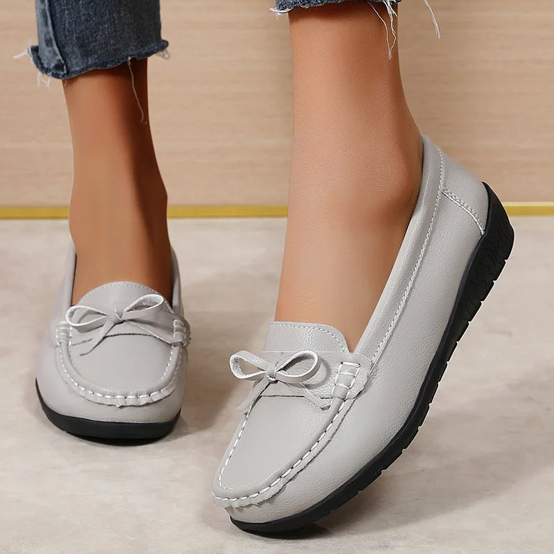 Womens Shoes 2025 Spring Autumn New Women's Nurse Shoes Casual Flat Single Loafers with Slip-On Closure Ladies Shoes
