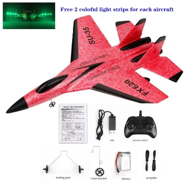 Plane Toy SU-35 RC Remote Airplanes Children Gift Assembled Flying Model Toys Outdoor Toys Outdoor Toys