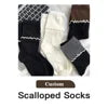 REMOULD Comfortable Women Girls Lettuce Trim Sock Custom Ruffle Scalloped Frilly Socks No Minimum