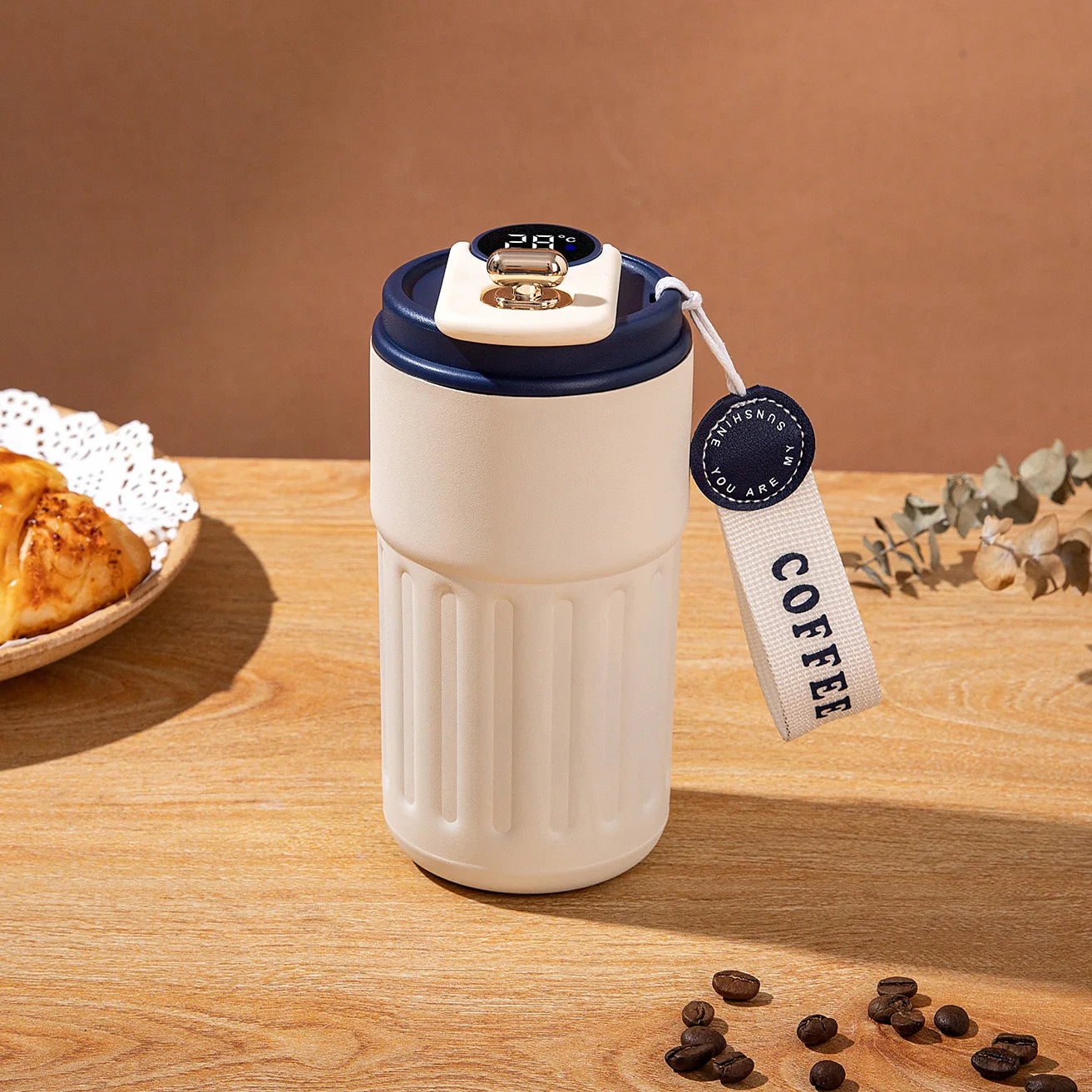 Wholesale Best Price 420 ML Stainless Steel Thermos with Smart LED Custom Logo Coffee Mug Gift Set Low MOQ Stock