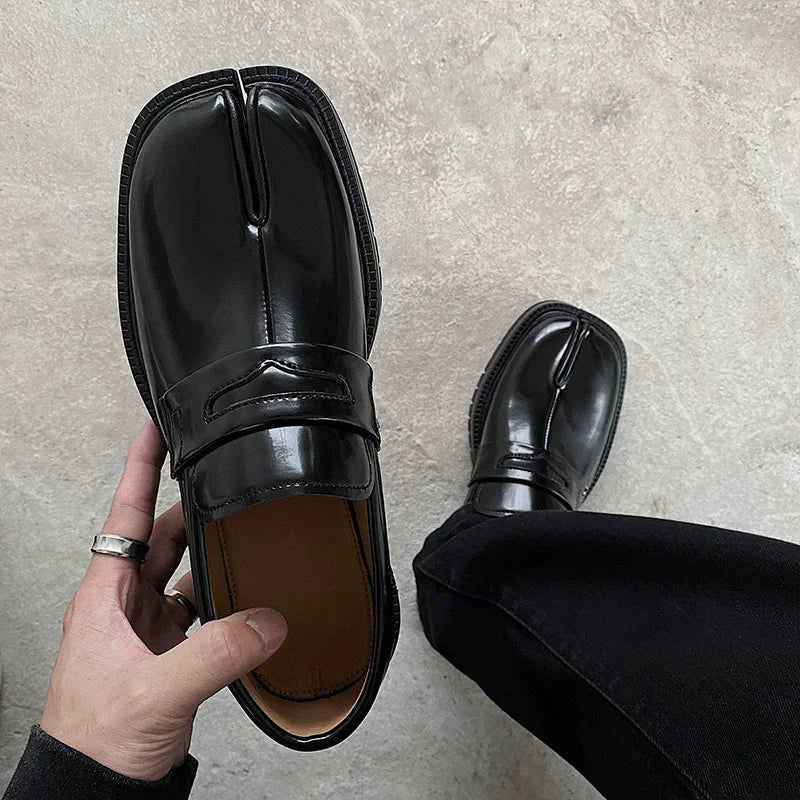 Custom Ladies Summer Flats Breathable Split Toe Ankle Strap Pumps Slip-On Closure Round Style Ballet Boots Split Toe Loafers