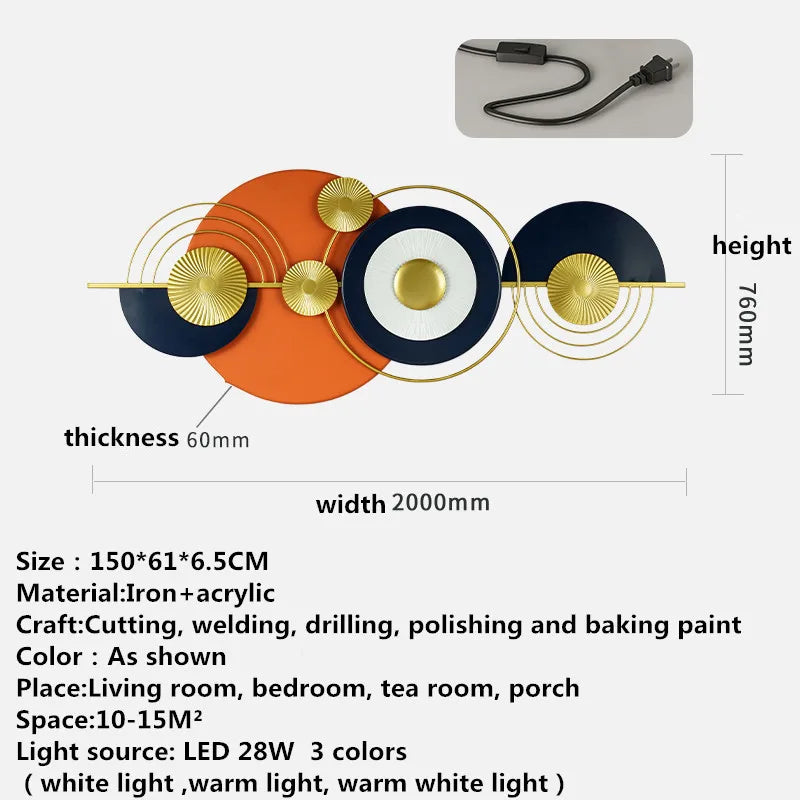 Contemporary Light Luxury Creative Background Sconce for Home Living Room Bedroom Decor Wall LED Picture Lamp