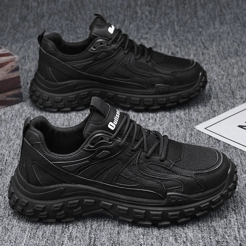 Men's Spring/Summer/Autumn 2026 New Fashion Youth Mesh Breathable Lace-Up Anti-Slippery Running & Leisure Sporty Shoes