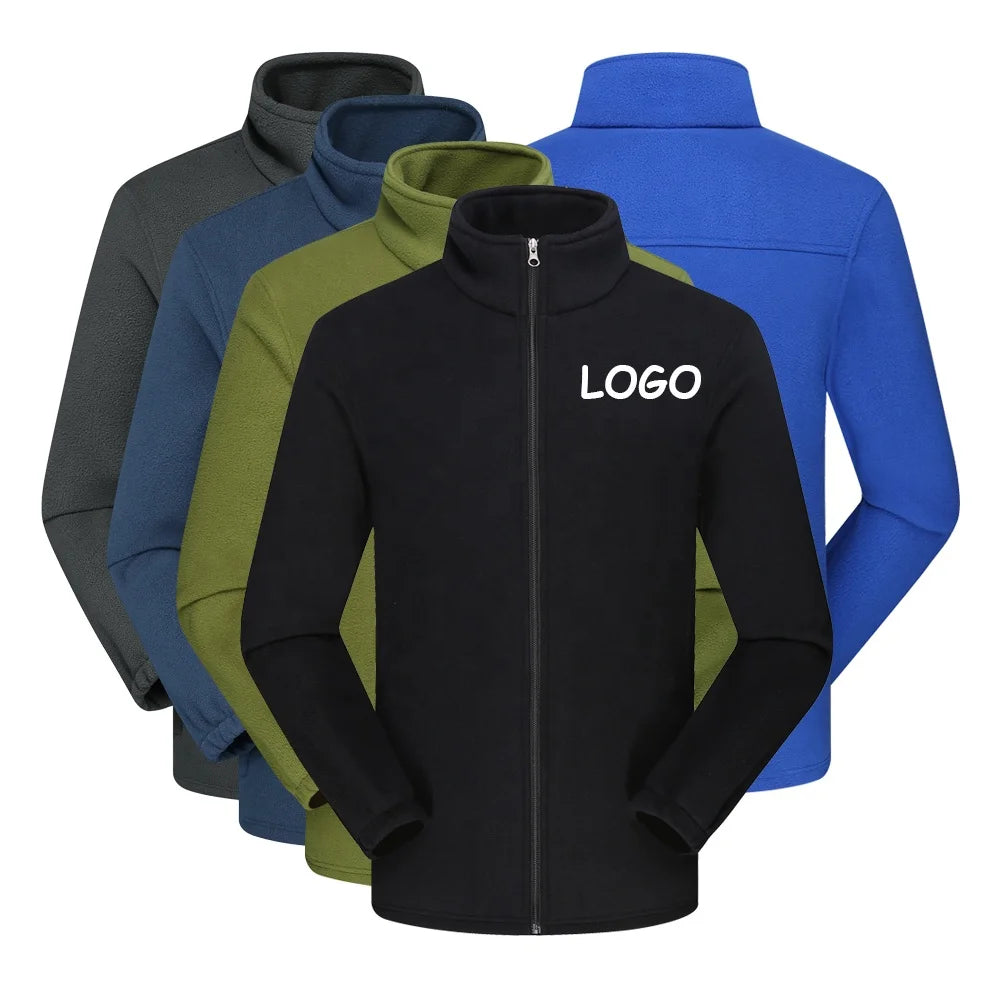 Polar Fleece Sweatshirt Custom Men Jumper Windbreaker Thermal Lightweight Jumpers Loose Coat Fleece Winter Jacket Man