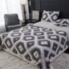 100% Polyester Luxury Jacquard Blanket Diamond Knitted Shawl Printed Geometric Design Four Seasons Use Extra-Large/Large Size