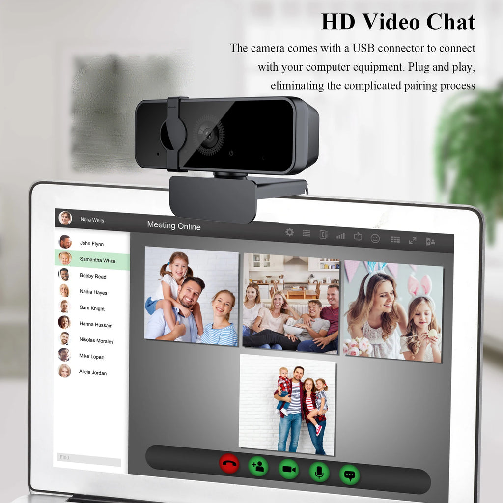 Hot Sell Webcam 2k USB Camera for PC Computer Meeting Laptop Web Cam Video Conference with Mic USB Camera