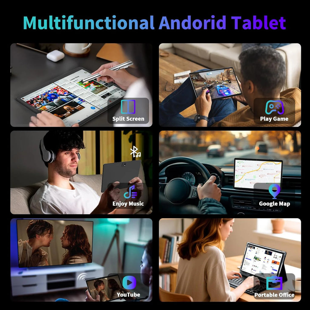 Cheap Wholesale Factory Support Customize Brand Android 15 10.1 Inch Tablet Android Dual Sim 12GB RAM 256GB ROM New Tablets PC