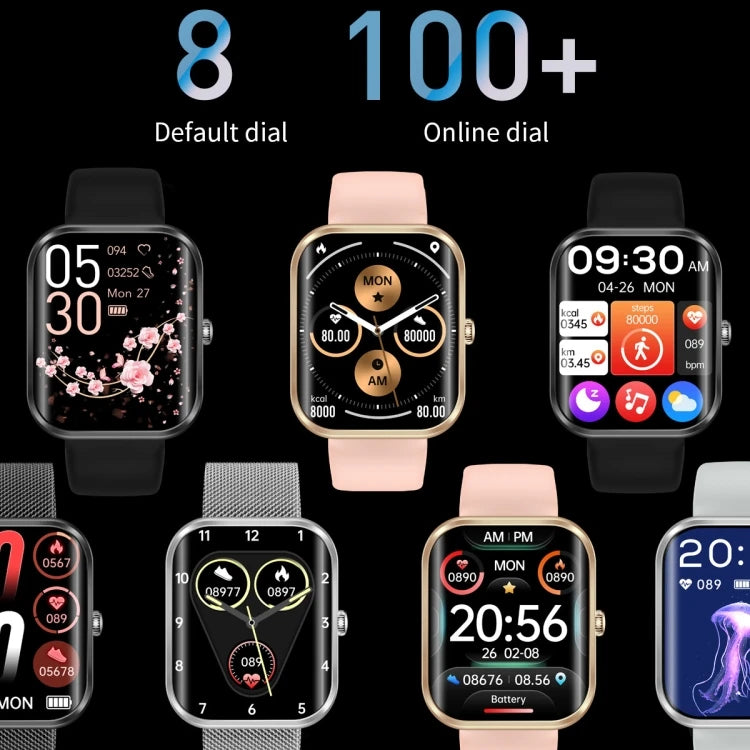 Hotsale Curved Screen Smart Watch 1.96" 320*386 Hyperboloid Glass 100+Sport Modes Heart Rate BO BP Monitoring AK58 Smartwatch