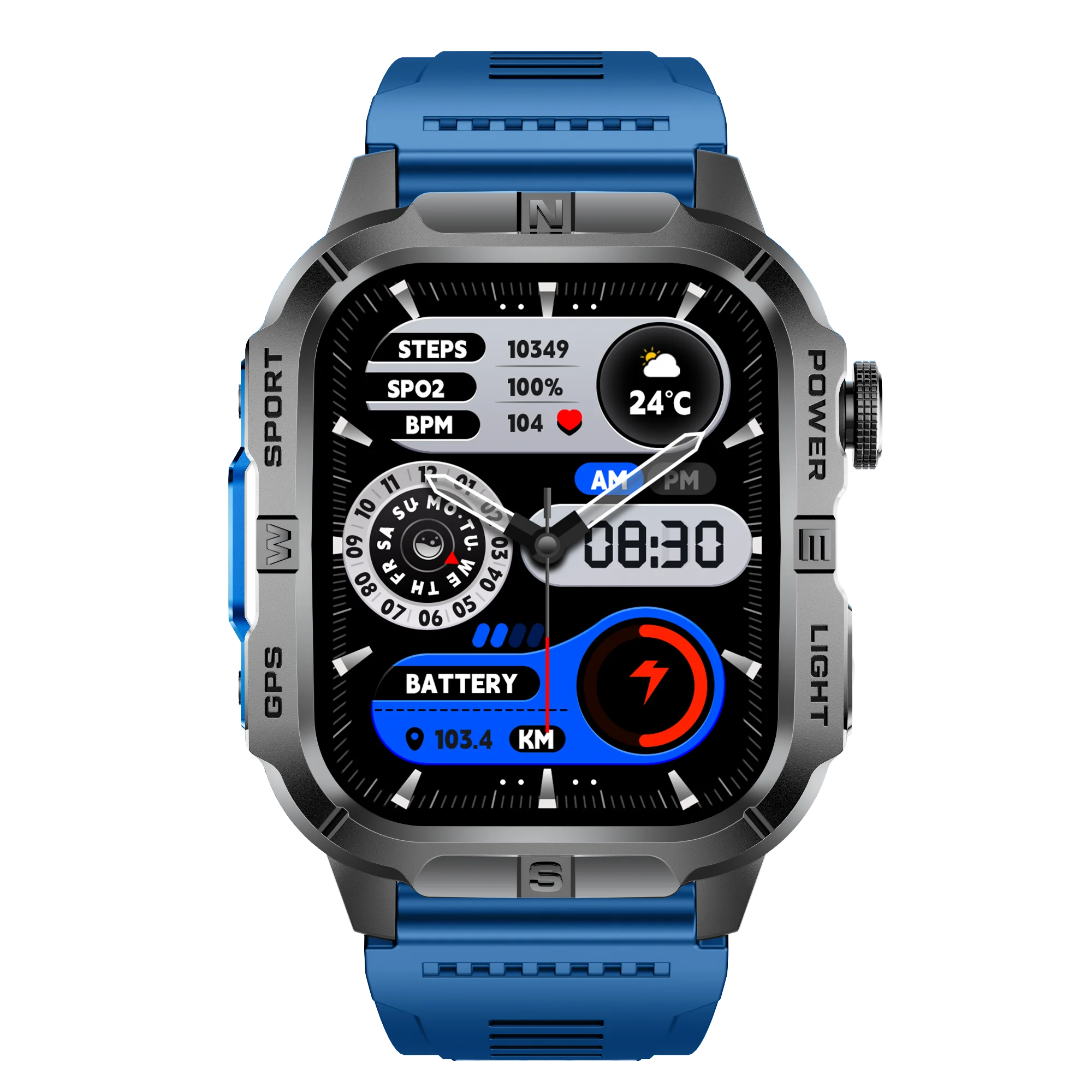 2025 New Design Stainless Steel Build Smart Watch Health Monitoring Multiple Sports Modes Wireless Call Unisex