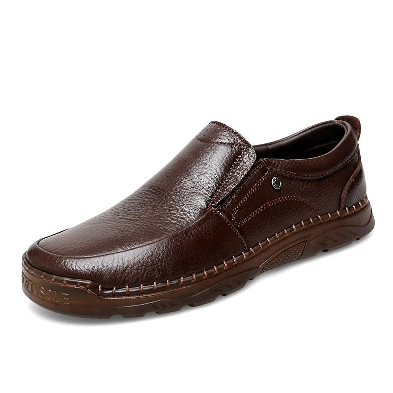 Men's Loafers Loafer Flats Fisherman Driving Walking Oxford Shoes Leather Slip on Low-top Work & Safety Handmade Shock Resistant