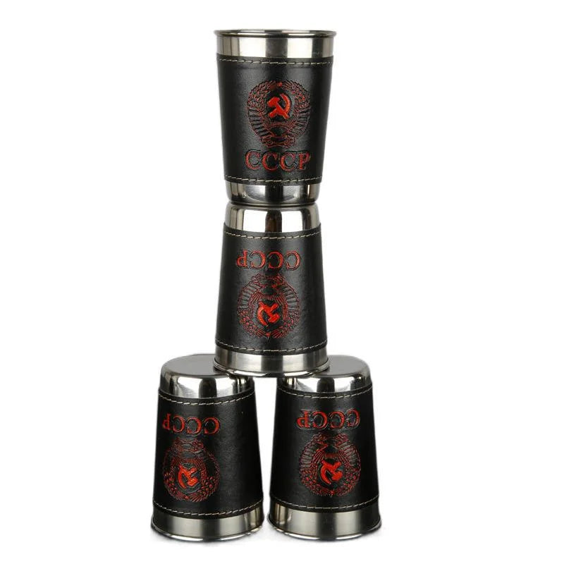 1/2oz Outdoor portable Stainless Steel Cups with case Shots Set Mini Glasses For beer Wine whisky voldka Hiking Camping Water