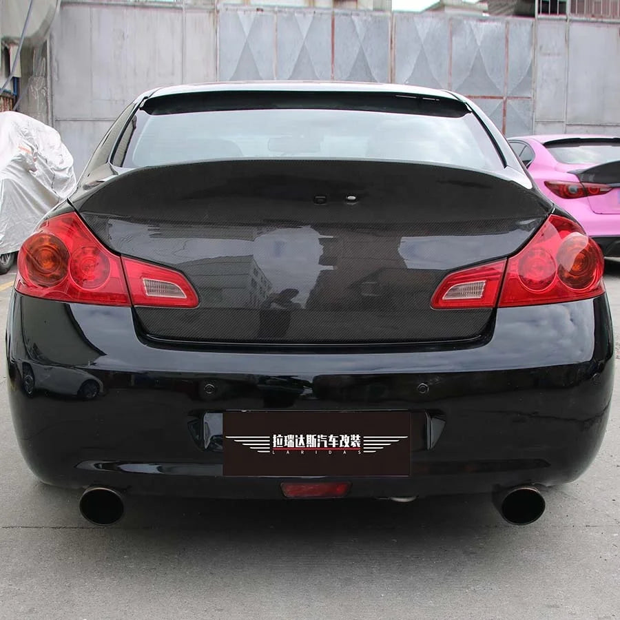 Infiniti G37 G25 Q40 Body Kit Accessories Carbon Fiber Trunk Lid for 4-Doors Vehicle