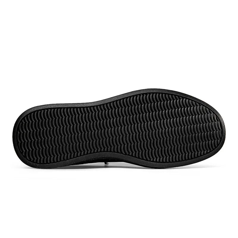 Invisible Height Increase 86CM Men's Sneakers, Leather Toe Cap, Breathable Rubber Outsole, Casual Style
