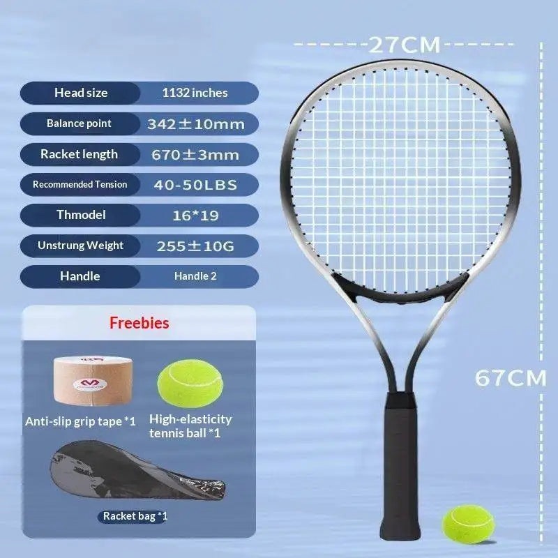 Professional Portable Aluminum Alloy Nylon Sports Racket Designed for College PE Classes in Tennis and Badminton
