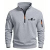 High Quality Printed Stand Collar Half Zipper Jacket Unisex Autumn Winter Heavyweight Long Sleeved Polyester Hoodies