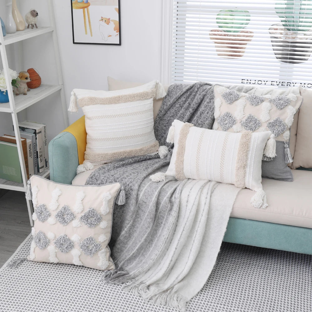 45 * 45/30 * 50cm Moroccan Bohemian Plucked Nordic Style Pillowcase Hotel Home Living Room Sofa Cushion Cover