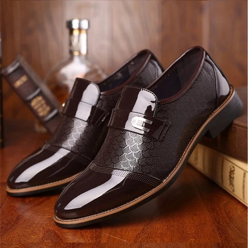 Men's Formal Leather Oxford Slip-On Wedding Shoes Autumn Luxury Big Sizes 46-50