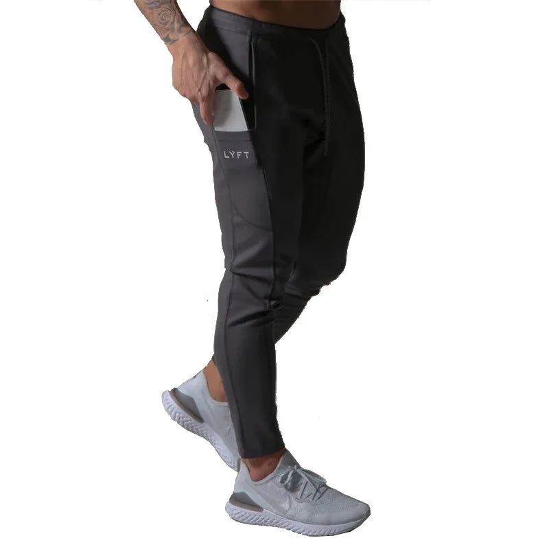 Customized 80% Cotton Men Jogger Pants Pocket Sweatpants Solid Zipper Black Trouser Pant Man Gym Workout Track Pants for Men