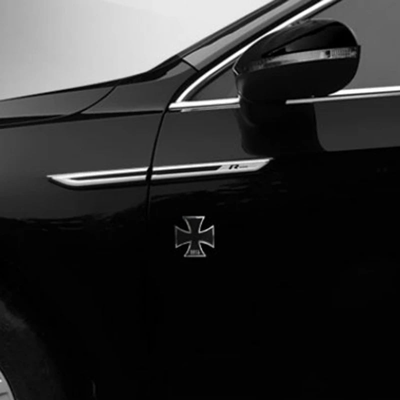 Iron Cross Chrome Metal Germany 1813 Malta Virtue Symbol Medal Cross Emblem Motorcycle Car Styling Badge Stickers Decal Auto Pat