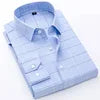 6997-SKAZI-hemp Men's Silk Long Sleeve Non-ironing Shirt Men's Autumn Casual Large Size Long Sleeve