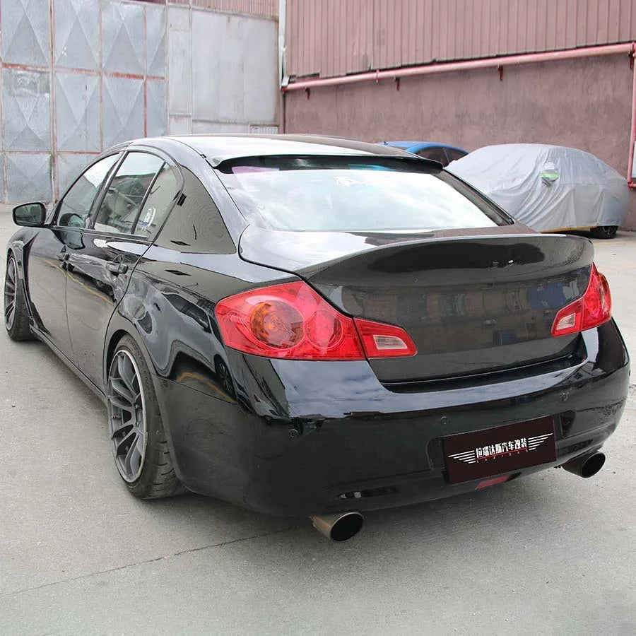 Infiniti G37 G25 Q40 Body Kit Accessories Carbon Fiber Trunk Lid for 4-Doors Vehicle