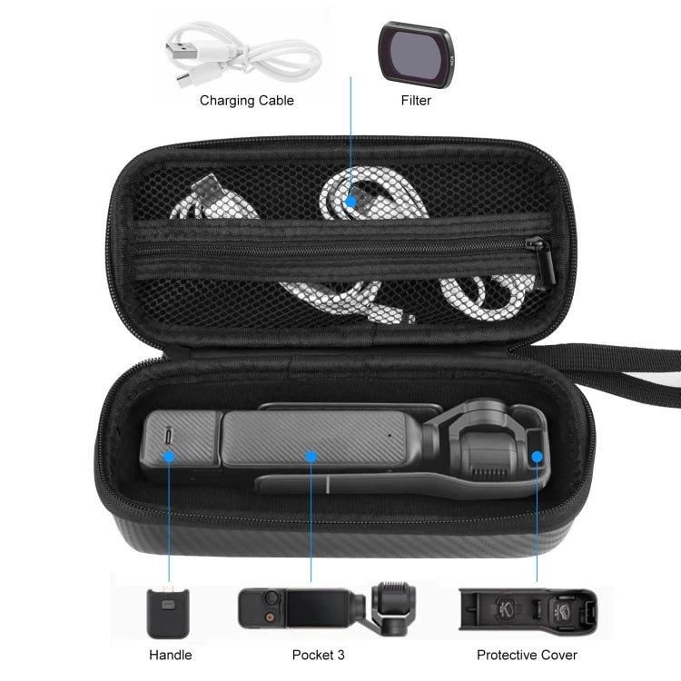 PULUZ Mini Body Bag Portable EVA Storage Bag for DJI Osmo Pocket 3  (Black)