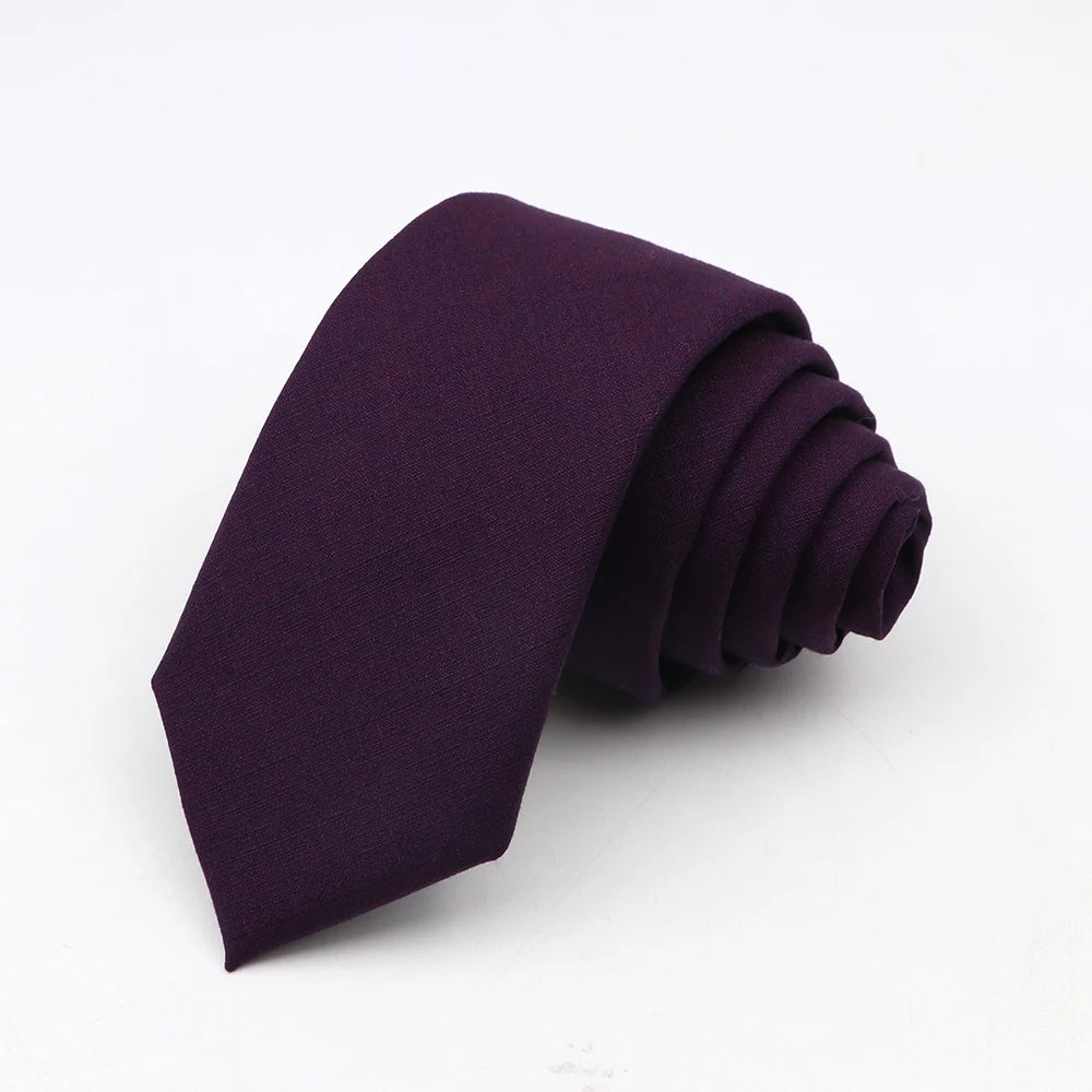 Fashion Neckties Classic Men's Slik Polyester Solid Color Tie For Business Party Wedding Suit Shirt Skinny Neck Ties Accessory - Free Item.