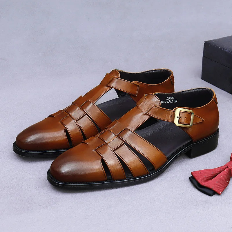 New luxury casual business shoes for men  shoes made of cowhide size 37-46 formal dress shoes