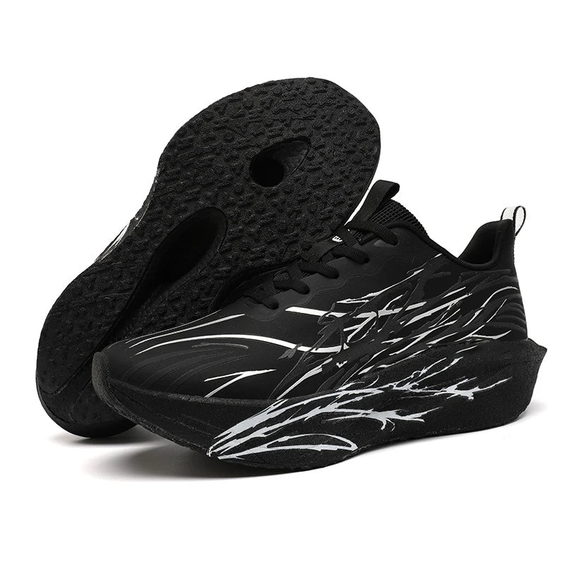 Teenagers Men's Lace-up Pointed Toe Anti-Slip Comfort Mesh Upper Sports Sneakers for All Seasons