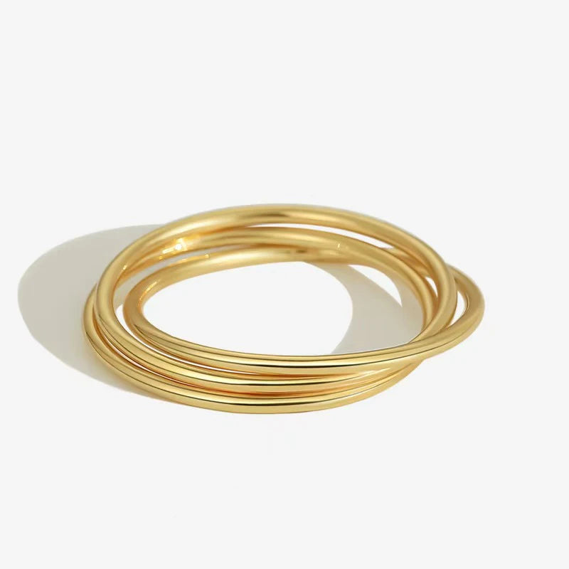 GR061 Tarnish Free 14k Gold Filled Jewelry 1.0mm Rolling Dainty Ring Daily Wear for Women