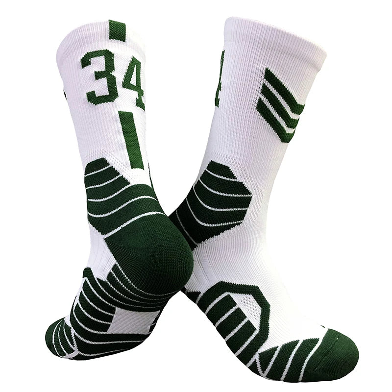 Morant Twelve BOS Basketball Player Star Thick Sport Crew Man MEM USA Socks Digital Number No12 Point Guard Golden State US Team