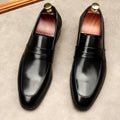 New Fashion Lace Men's Patchwork Shoes Big Size 38-44 Anti-Slip Breathable Lightweight Rubber Outsole Office Career Shoes