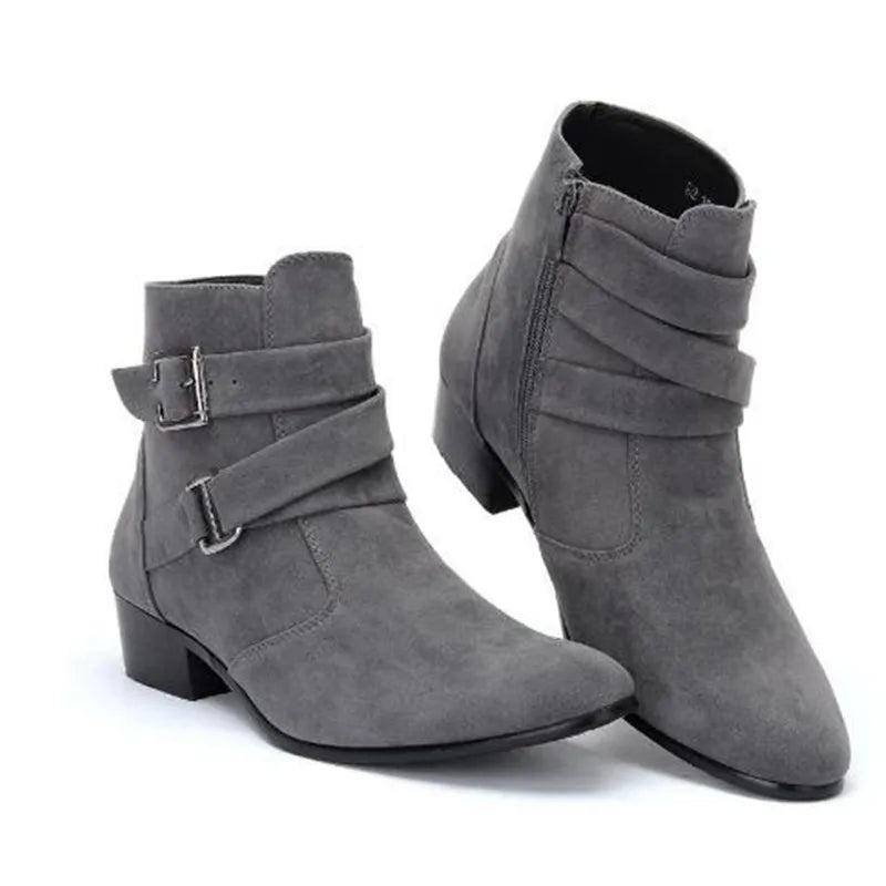 Men Boots  Fashion Microfiber Leather Fur Boots Winter Nubuck Leather Warm Men Shoes Outdoor boots