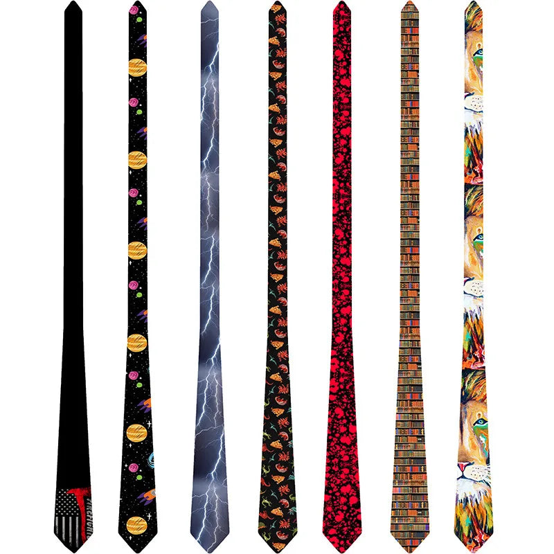 Classic Fashion Men's Tie 2024 Suit accessories NeckTies Printed Polyester Ties 8 cm Necktie for Women 6S-LD43 - Free Item