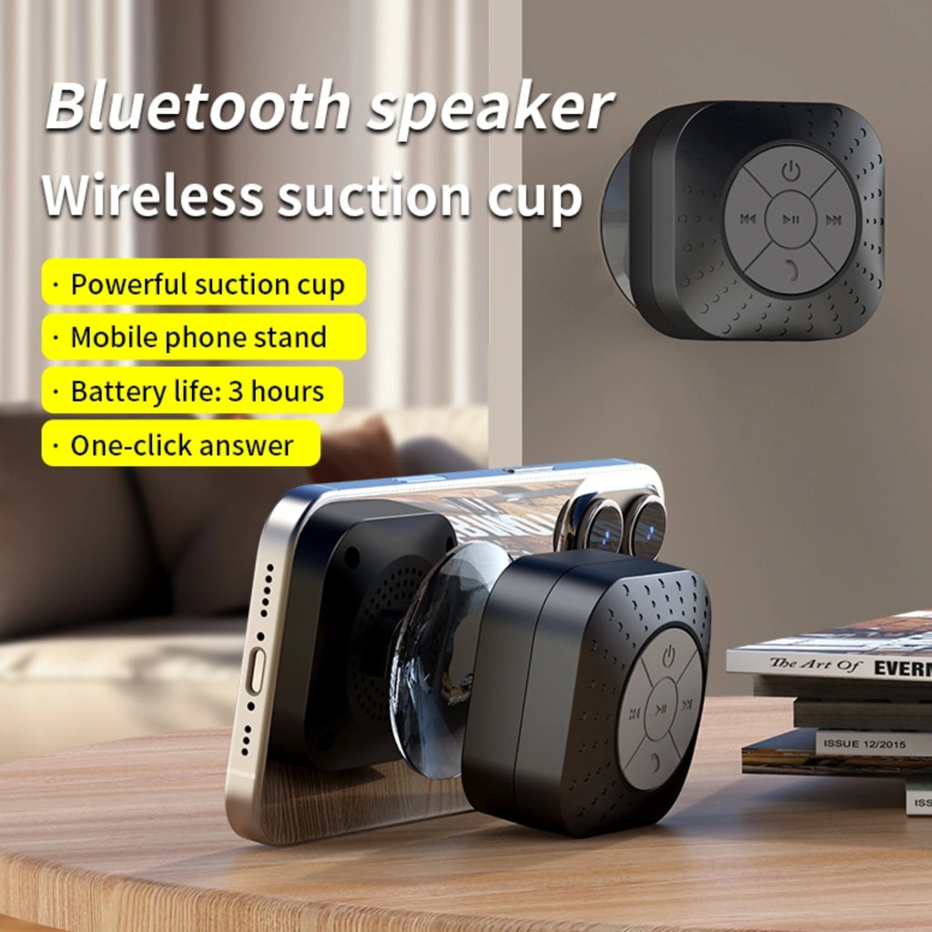 Portable Mini for V5.3 Speaker Built-in Microphone Featuring Powerful Sound Effects Rich Bass Large Plastic Suction Cup