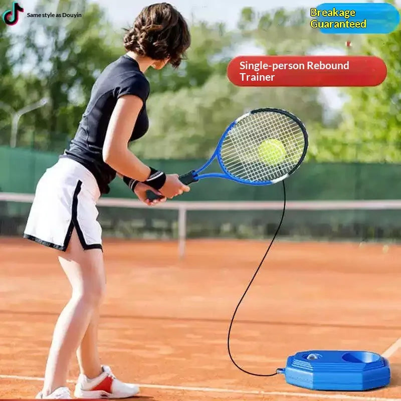 Indoor 2-Player Diamond Tennis Racket Set with Nylon Net for Beginners Students Kids Lightweight Rebound String Training System