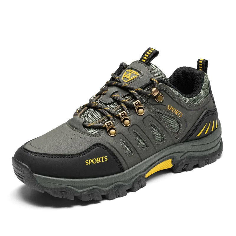 Men's Mountaineering Shoes Outdoor Hiking & Trekking Backpacking Boots Trail Cross Country Low-top Lace up Sport Sneakers Autumn