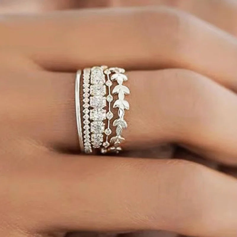 T0345 White Gold Diamond Rings Round Brilliant Cut Natural D Color Classic Women's Wedding Jewelry
