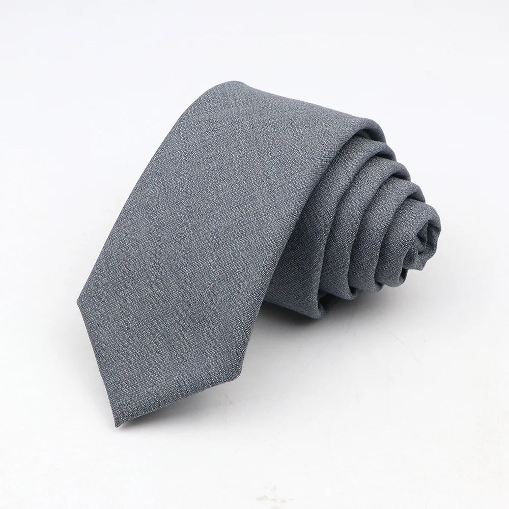 Fashion Neckties Classic Men's Slik Polyester Solid Color Tie For Business Party Wedding Suit Shirt Skinny Neck Ties Accessory - Free Item.