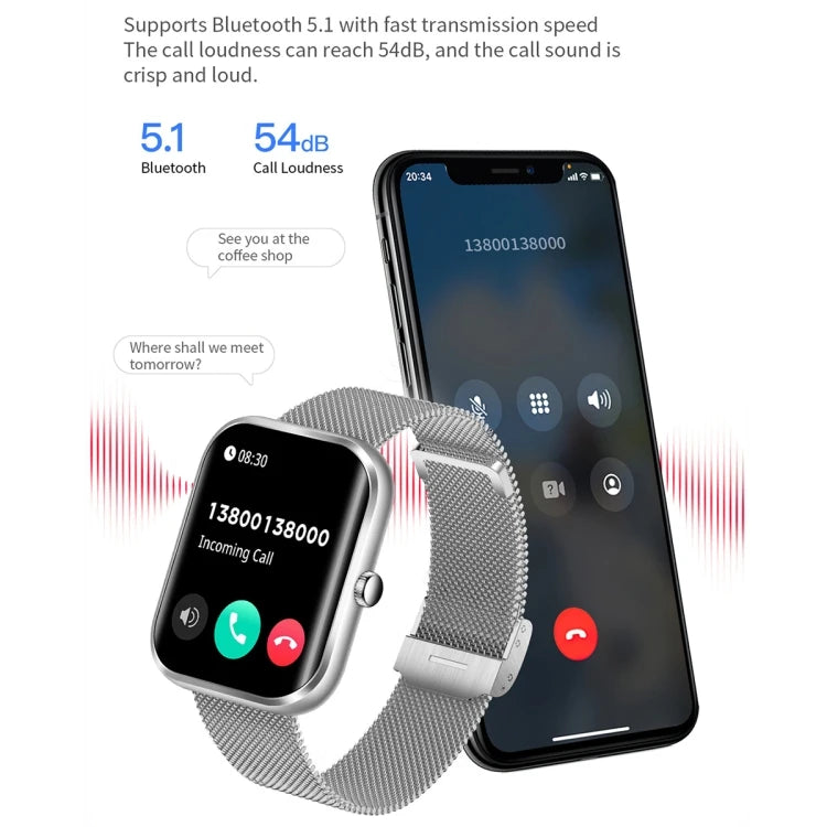 Hotsale Curved Screen Smart Watch 1.96" 320*386 Hyperboloid Glass 100+Sport Modes Heart Rate BO BP Monitoring AK58 Smartwatch