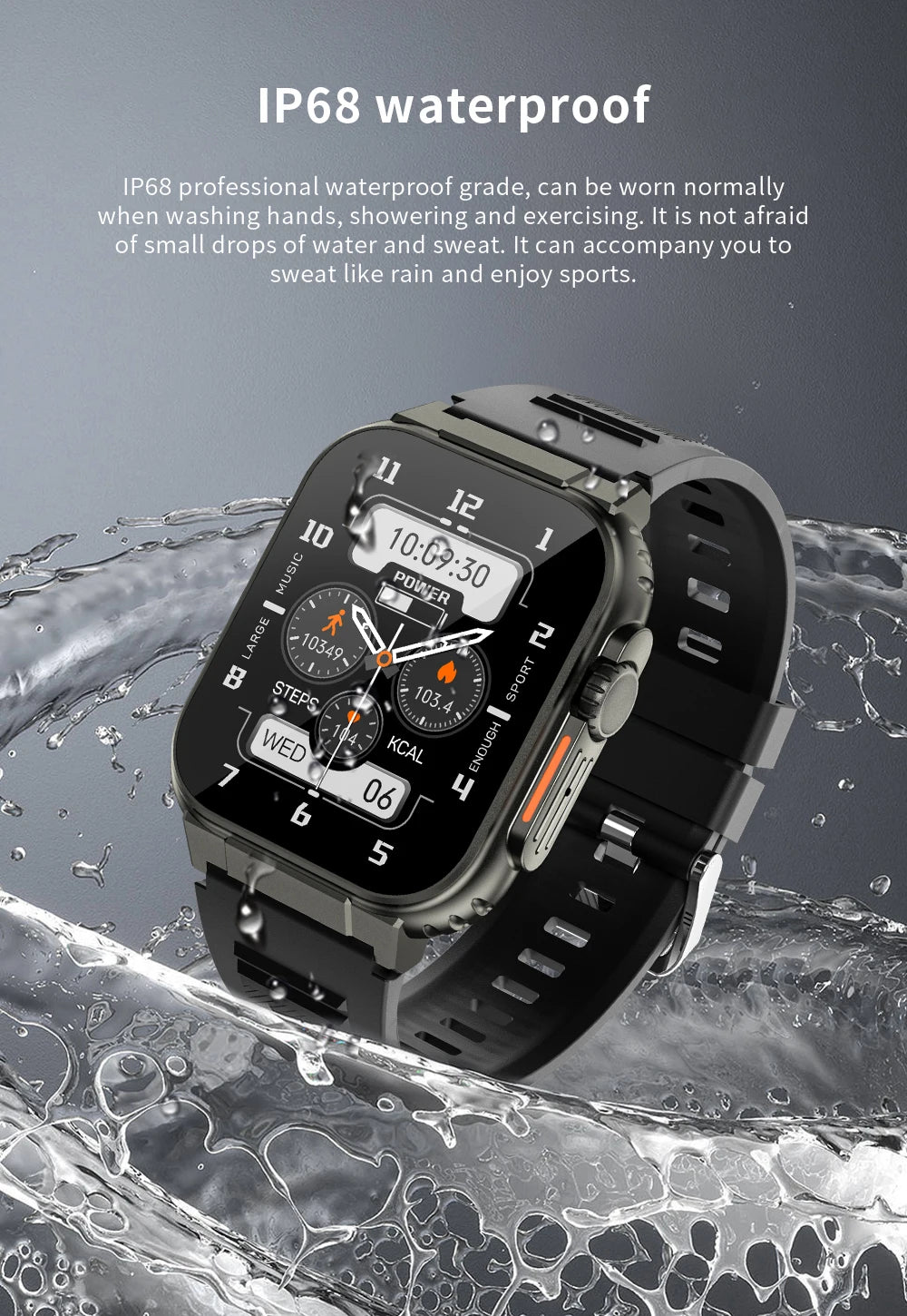 A70 New Sport Smart Watches Waterproof Montre Intelligente Hombre Heart Rate Fitness Tracker BT Calling Music Smartwatch for Men