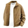 Double-sided Wear Jacket for Men with Fleece Lining, Warm Stand-up Collar, Outdoor Windproof and Waterproof Men's Top