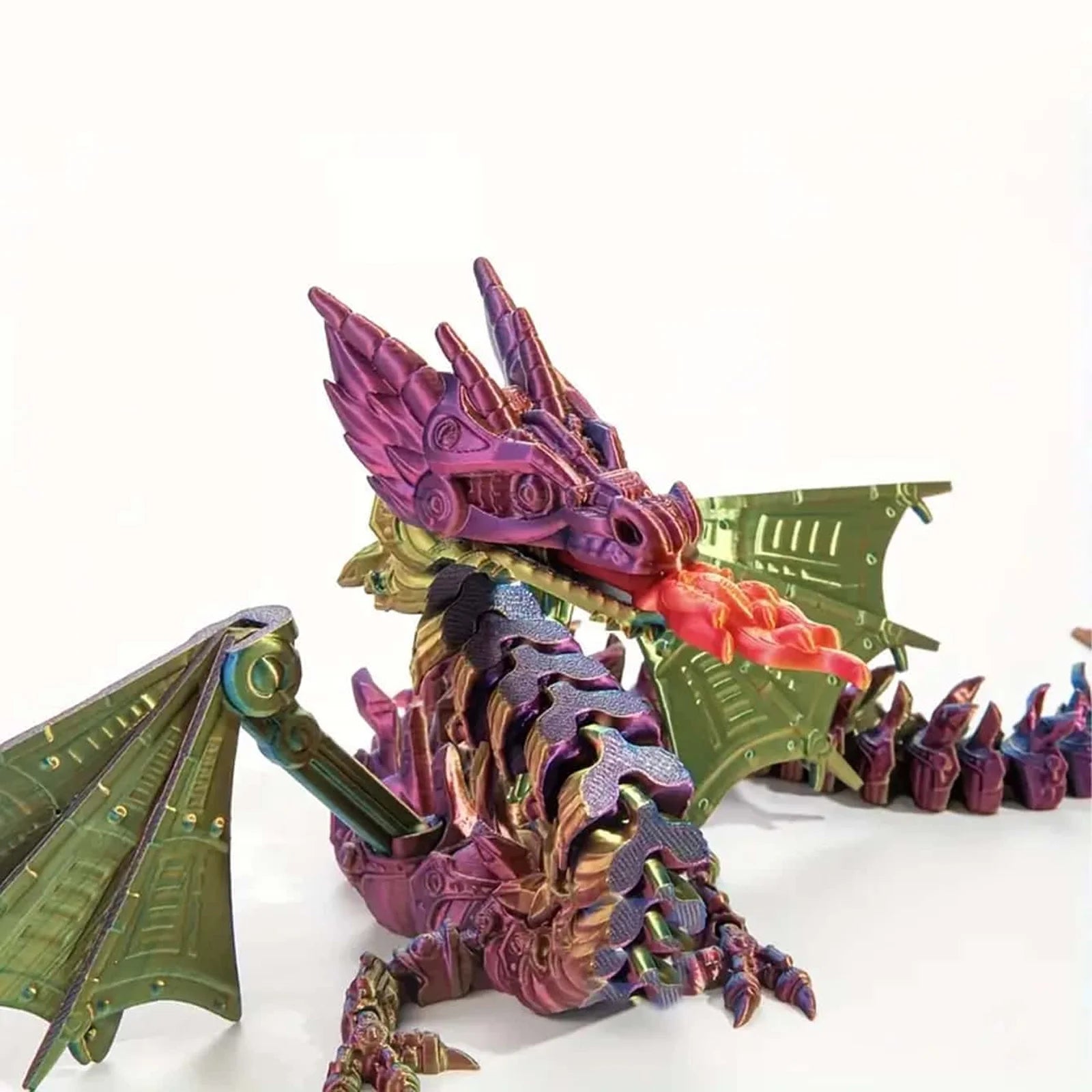 Mini 3D Fire-Breathing Mechanical Dragon Custom Logo Printed Plastic Rods Promotional Toys for Kids
