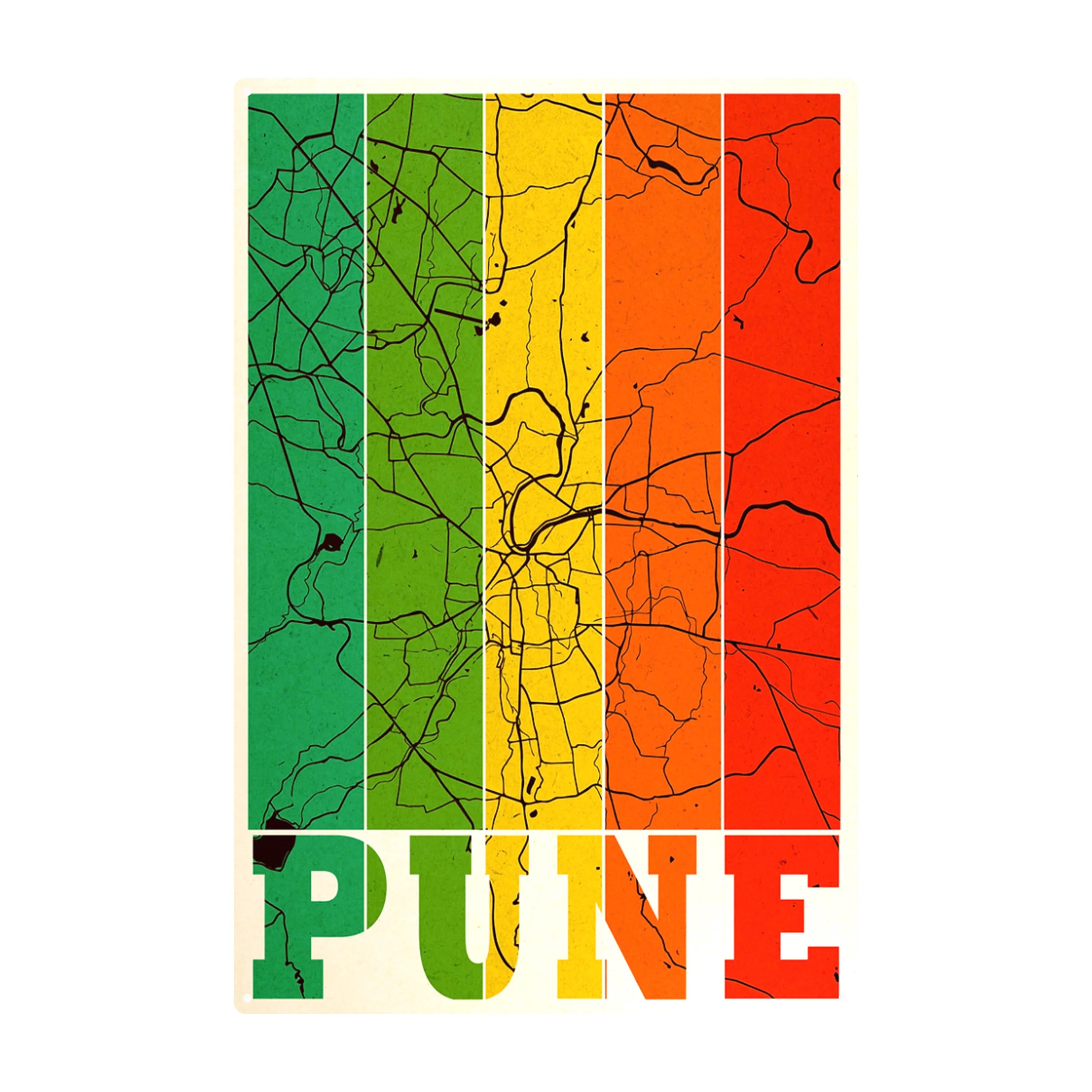 2025 Custom Retro Home Decorative Metal Sign Wholesale Tin Poster UV Printed India Scenic Spot Wall Decor From Home