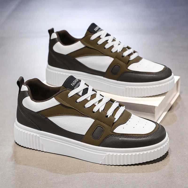 Y 39-48 Plus Size Men's New Low-top Sneakers Casual and Versatile Platform Sole Heightened Small White Shoes