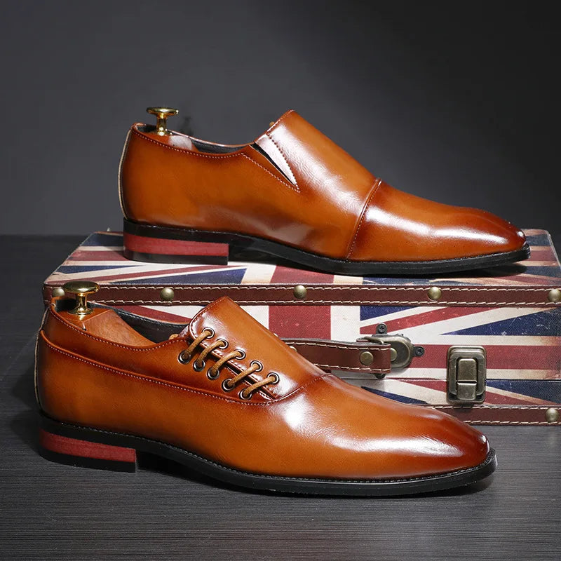 Big size fashion Mens brogue shoes wedding Business dress Nightclubs oxfords Breathable Working lace up shoes 2021 new
