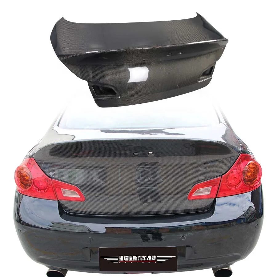 Infiniti G37 G25 Q40 Body Kit Accessories Carbon Fiber Trunk Lid for 4-Doors Vehicle